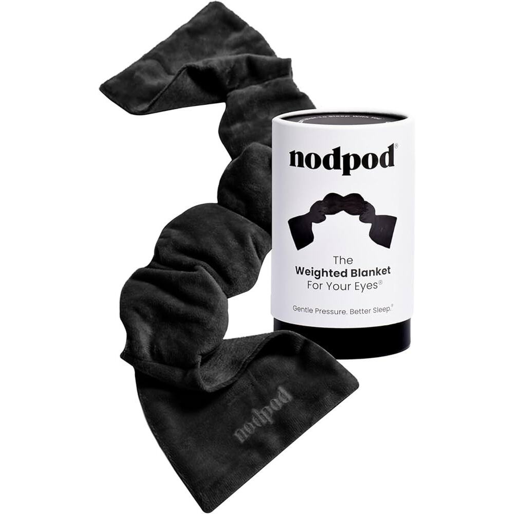 Nodpod Weighted Sleep Mask Black Eye Blanket Cooling Microfleece NEW - Picture 6 of 7
